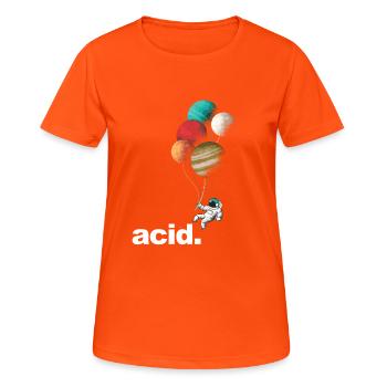 Acid Party Drugs Lsd Acid Techno - Médicaments - T-shirt respirant Femme - orange néon - Devant - AI Model Female 172 dark (172cm)