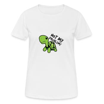 Pas mon problème - T-shirt respirant Femme - blanc - Devant - AI Model Female 172 dark (172cm)