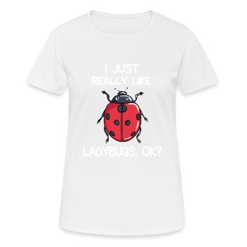 I Just Really Like Ladybugs - Women's Breathable T-Shirt - white - Front - AI Model Female 172 dark (172cm)