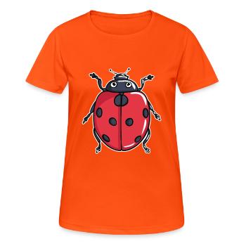 LadyBug - Women's Breathable T-Shirt - neon orange - Front - AI Model Female 172 dark (172cm)