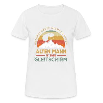 Gleitschirmfliegen Gleitschirmflieger Geschenk - Frauen T-Shirt atmungsaktiv - Weiß - Vorne - AI Model Female 172 dark (172cm)