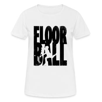 Floorball - Frauen T-Shirt atmungsaktiv - Weiß - Vorne - AI Model Female 172 dark (172cm)