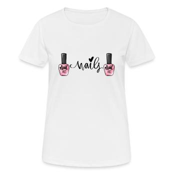 Nail polish nail design manicure nail salon nails - Women's Breathable T-Shirt - white - Front - AI Model Female 172 dark (172cm)