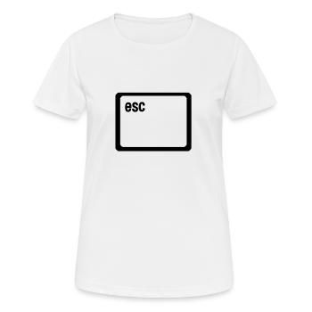 Touche Echap - T-shirt respirant Femme - blanc - Devant - AI Model Female 172 dark (172cm)
