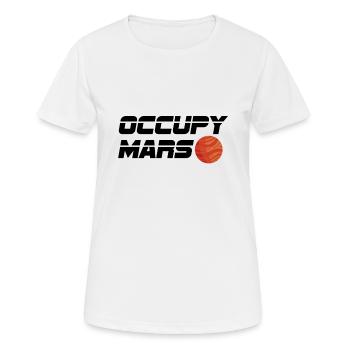 Occuper le cadeau d'astronomie de voyage spatial de Mars - T-shirt respirant Femme - blanc - Devant - AI Model Female 172 dark (172cm)