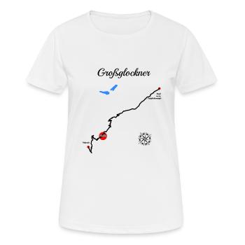 Großglockner Serpentine Pass in der Österreich Ra - Frauen T-Shirt atmungsaktiv - Weiß - Vorne - AI Model Female 172 dark (172cm)