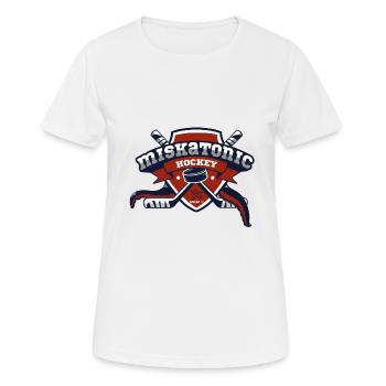 Miskatonic University Arkham Massachussetts - Frauen T-Shirt atmungsaktiv - Weiß - Vorne - AI Model Female 172 dark (172cm)