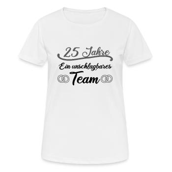 Silberhochzeit Hochzeitstag Ehefrau Geschenk - Frauen T-Shirt atmungsaktiv - Weiß - Vorne - AI Model Female 172 dark (172cm)