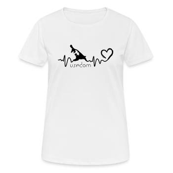 Usedom - heartbeat - Women's Breathable T-Shirt - white - Front - AI Model Female 172 dark (172cm)