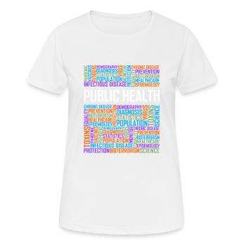Public Health Words - Women's Breathable T-Shirt - white - Front - AI Model Female 172 dark (172cm)