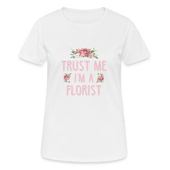 Fleur fée fleuriste fleuriste fleuristerie fleurs - T-shirt respirant Femme - blanc - Devant - AI Model Female 172 dark (172cm)