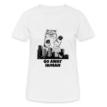 Süßes Katzen Fan Design Damen Tshirt Geschenkidee - Frauen T-Shirt atmungsaktiv - Weiß - Vorne - AI Model Female 172 dark (172cm)