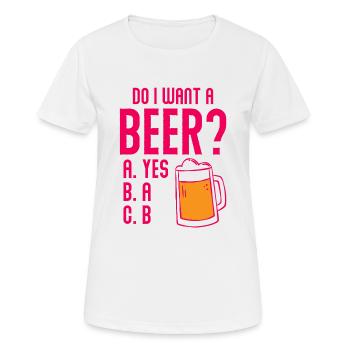 Beer craft beer - Women's Breathable T-Shirt - white - Front - AI Model Female 172 dark (172cm)
