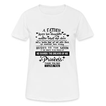 Ein Vater Vater Tochter Gedichte danke Papa - Frauen T-Shirt atmungsaktiv - Weiß - Vorne - AI Model Female 172 dark (172cm)