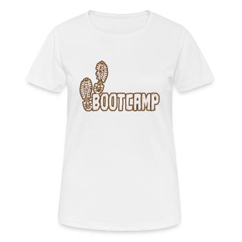 Bootcamp armée militaire - T-shirt respirant Femme - blanc - Devant - AI Model Female 172 dark (172cm)