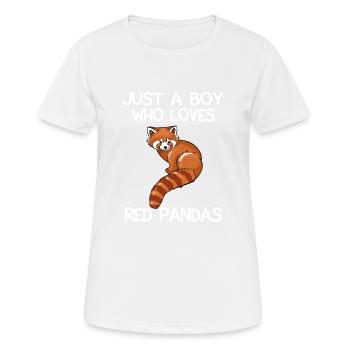 Just A Boy Who Loves Red Pandas - Women's Breathable T-Shirt - white - Front - AI Model Female 172 dark (172cm)
