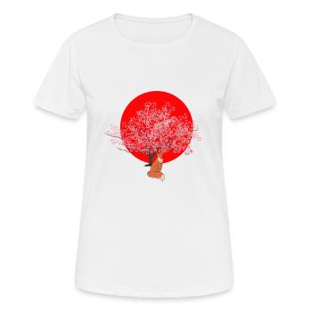 Fleur de cerisier - T-shirt respirant Femme - blanc - Devant - AI Model Female 172 dark (172cm)