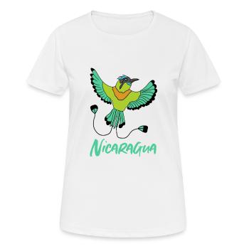 Nicaragua légende oiseau national Guardabarranco - T-shirt respirant Femme - blanc - Devant - AI Model Female 172 dark (172cm)