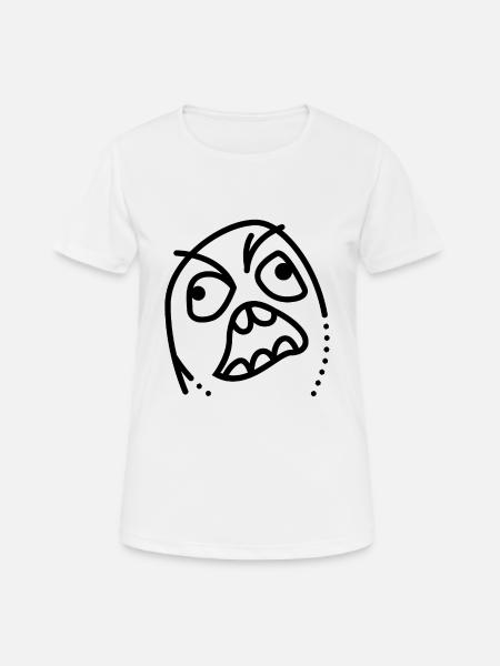 Meme Rage Guy - T-shirt respirant Femme - blanc