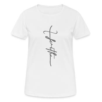 Jésus ChristFaith Foi Foi Jésus - T-shirt respirant Femme - blanc - Devant - AI Model Female 172 dark (172cm)