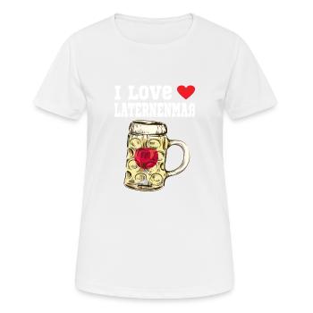 I Love Laternenmaß - Laternenmass - Frauen T-Shirt atmungsaktiv - Weiß - Vorne - AI Model Female 172 dark (172cm)