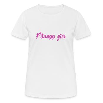 Fille de remise en forme - T-shirt respirant Femme - blanc - Devant - AI Model Female 172 dark (172cm)