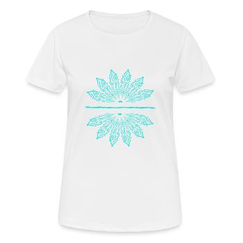 Lotus flower Unalome yoga meditation - Women's Breathable T-Shirt - white - Front - AI Model Female 172 dark (172cm)