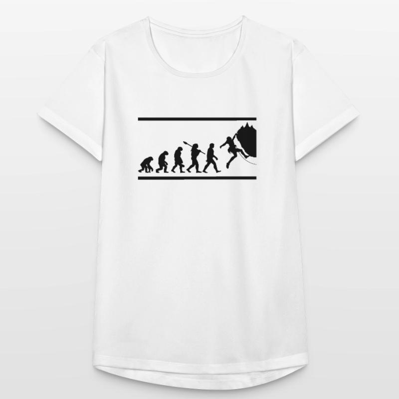 Felskletterer Klettern Evolution Frauen T-Shirt atmungsaktiv