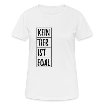 Vegan vegetarisch Vegetarier Veganer Ernährung - Frauen T-Shirt atmungsaktiv - Weiß - Vorne - AI Model Female 172 dark (172cm)