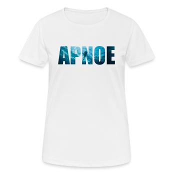 Idée cadeau plongée apnée pour les plongeurs - T-shirt respirant Femme - blanc - Devant - AI Model Female 172 dark (172cm)