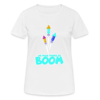 Feuerwerk Sylvster Neujahr Party - Frauen T-Shirt atmungsaktiv - Weiß - Vorne - AI Model Female 172 dark (172cm)