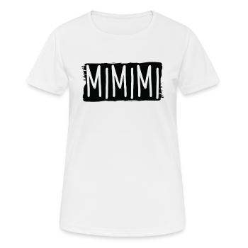 Lustige Sprüche mimimi - Frauen T-Shirt atmungsaktiv - Weiß - Vorne - AI Model Female 172 dark (172cm)