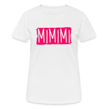 Lustige Sprüche mimimi - Frauen T-Shirt atmungsaktiv - Weiß - Vorne - AI Model Female 172 dark (172cm)