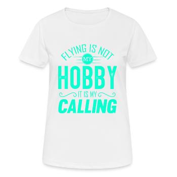 Flugzeug Flieger Fliegen - Frauen T-Shirt atmungsaktiv - Weiß - Vorne - AI Model Female 172 dark (172cm)
