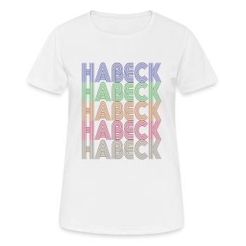 Élection de l'Alliance verte Habeck 2021 Chancelier fédéral AFD - T-shirt respirant Femme - blanc - Devant - AI Model Female 172 dark (172cm)