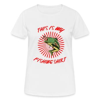 Angeln - Frauen T-Shirt atmungsaktiv - Weiß - Vorne - AI Model Female 172 dark (172cm)