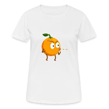 Orange Vegetarier Veganer Geschenk Mandarine - Frauen T-Shirt atmungsaktiv - Weiß - Vorne - AI Model Female 172 dark (172cm)