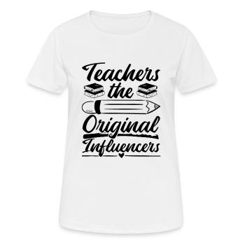 Enseignants: les influenceurs originaux - T-shirt respirant Femme - blanc - Devant - AI Model Female 172 dark (172cm)