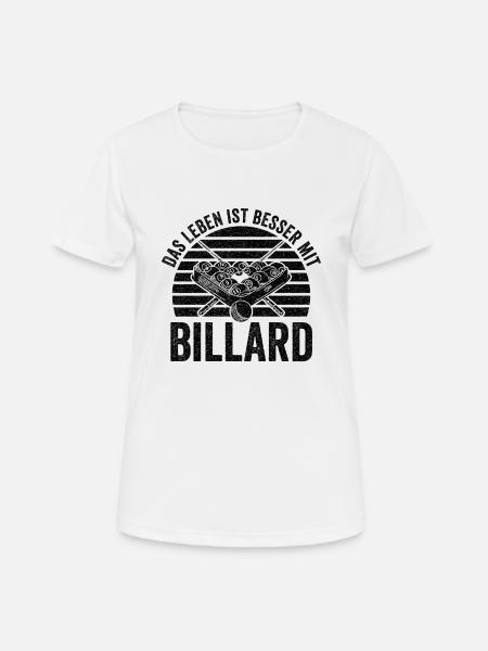 Billard Billards - Frauen T-Shirt atmungsaktiv - Weiß