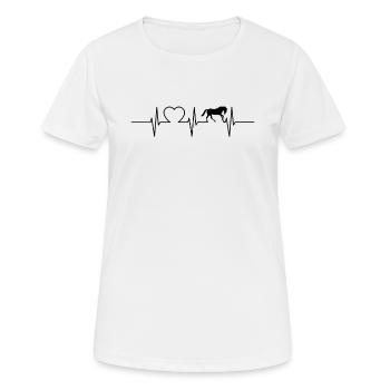 süßes Pferd Geschenk Herzschlag Pferd - Frauen T-Shirt atmungsaktiv - Weiß - Vorne - AI Model Female 172 dark (172cm)
