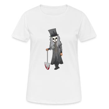 Gravedigger Undertaker Undertaker Grave Shirt - Women's Breathable T-Shirt - white - Front - AI Model Female 172 dark (172cm)