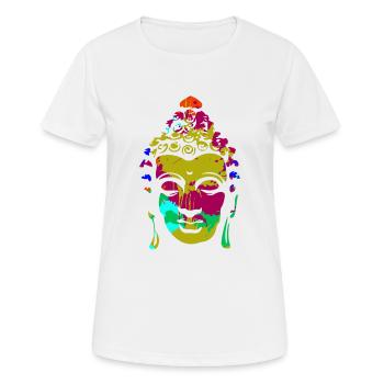 Buddha meditation Ying Yang - Women's Breathable T-Shirt - white - Front - AI Model Female 172 dark (172cm)