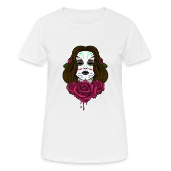day of the Dead - Women's Breathable T-Shirt - white - Front - AI Model Female 172 dark (172cm)
