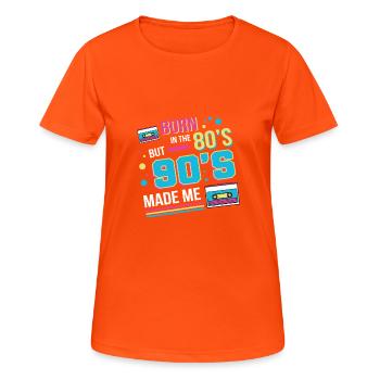 Born in the 80s hipster gift - Women's Breathable T-Shirt - neon orange - Front - AI Model Female 172 dark (172cm)