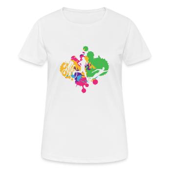 Triathlete Swimmer Cyclist Runner Vintage - Frauen T-Shirt atmungsaktiv - Weiß - Vorne - AI Model Female 172 dark (172cm)