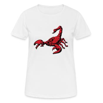 Skorpion Scorpio Sternzeichen - Frauen T-Shirt atmungsaktiv - Weiß - Vorne - AI Model Female 172 dark (172cm)