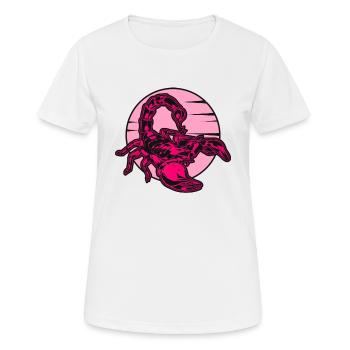 Skorpion Scorpio Sternzeichen - Frauen T-Shirt atmungsaktiv - Weiß - Vorne - AI Model Female 172 dark (172cm)