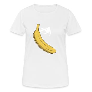 Banane Skateboarding Skateboard Skater - Frauen T-Shirt atmungsaktiv - Weiß - Vorne - AI Model Female 172 dark (172cm)