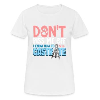 Vétérinaire Castration Animal Doctor Castrate Jok - T-shirt respirant Femme - blanc - Devant - AI Model Female 172 dark (172cm)