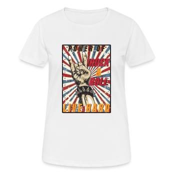 Rock and Roll - T-shirt respirant Femme - blanc - Devant - AI Model Female 172 dark (172cm)